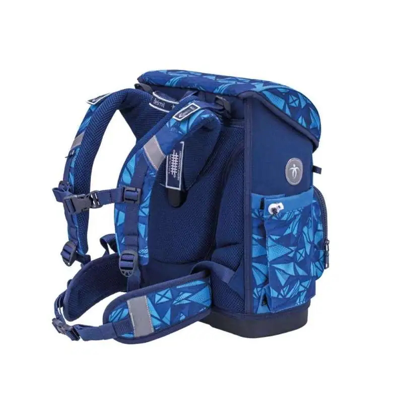 BELMIL Schulranzen COMPACT PLUS Set 5 tlg - Glacier Blue seitliche Rückansicht