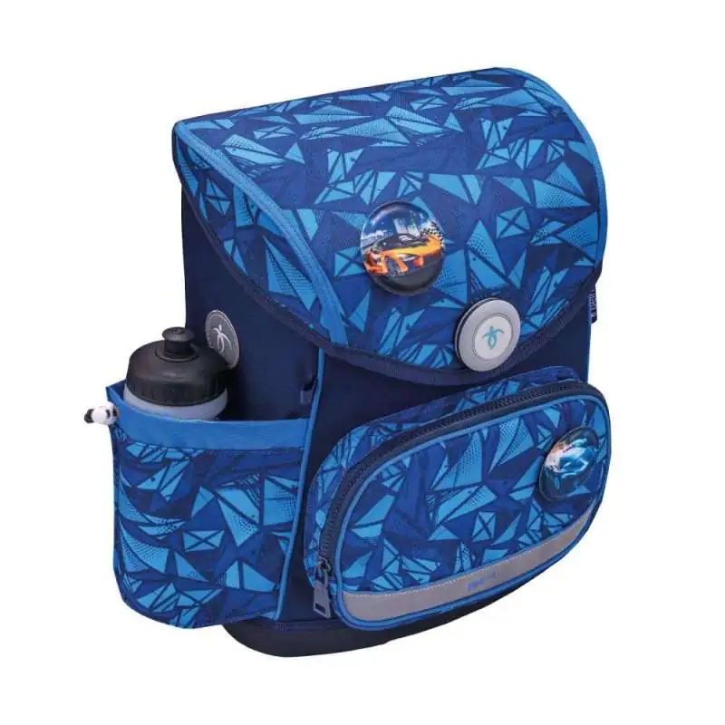 BELMIL Schulranzen COMPACT PLUS Set 5 tlg - Glacier Blue mit Trinkflasche