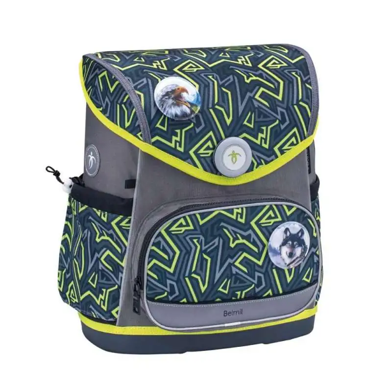 BELMIL Schulranzen COMPACT PLUS Set 5 tlg - Iguana Front