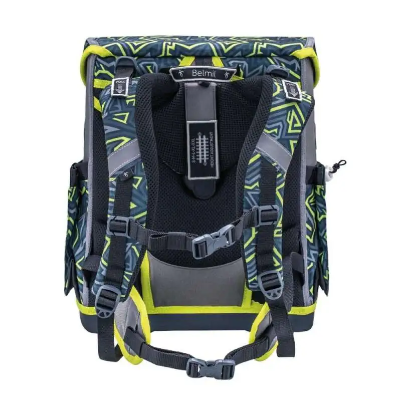 BELMIL Schulranzen COMPACT PLUS Set 5 tlg - Iguana Rückansicht