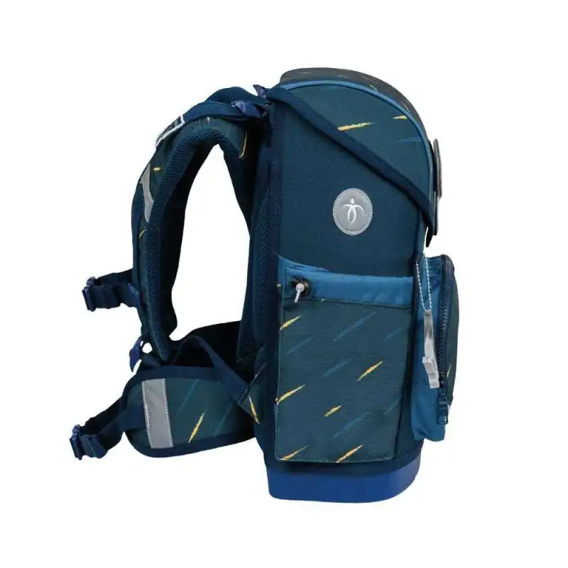 BELMIL Schulranzen COMPACT PLUS Set 5 tlg - Orion Blue seitlich