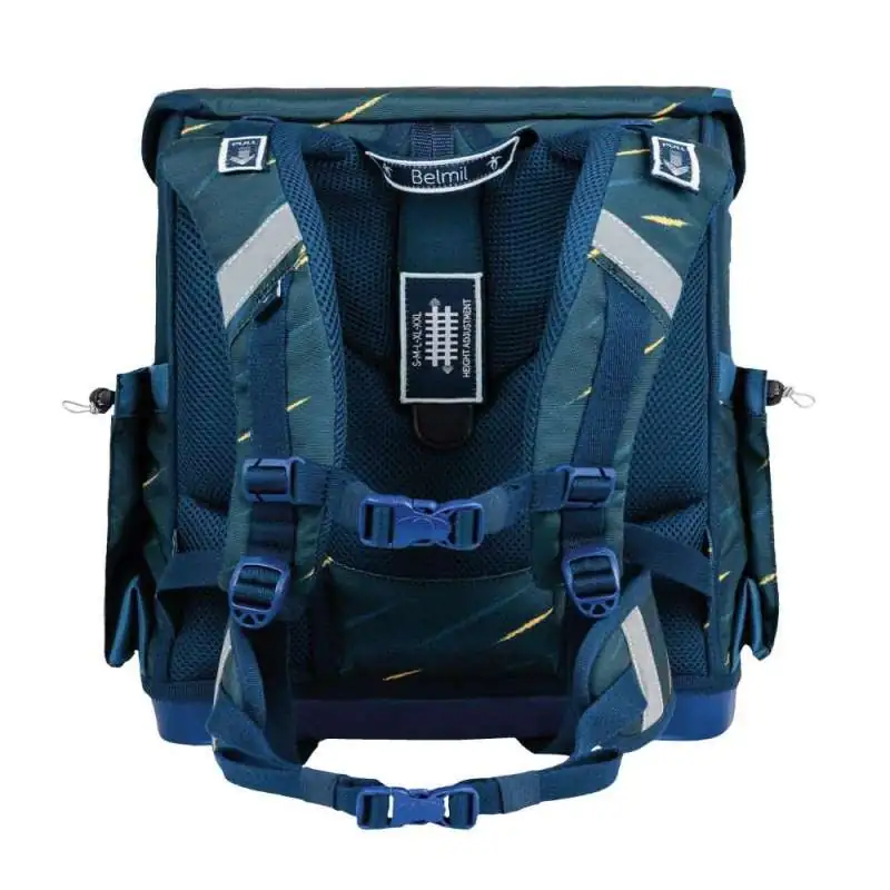 BELMIL Schulranzen COMPACT PLUS Set 5 tlg - Orion Blue Rückansicht