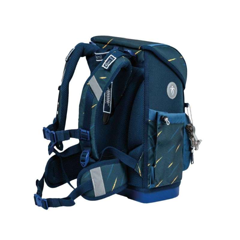BELMIL Schulranzen COMPACT PLUS Set 5 tlg - Orion Blue seitliche Rückansicht