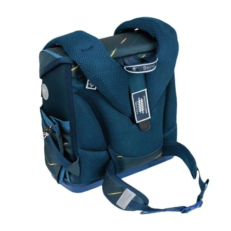 BELMIL Schulranzen COMPACT PLUS Set 5 tlg - Orion Blue Rückansicht mit Tragegurt oben