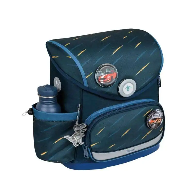 BELMIL Schulranzen COMPACT PLUS Set 5 tlg - Orion Blue mit Trinkflasche