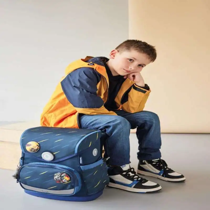 BELMIL Schulranzen COMPACT PLUS Set 5 tlg - Orion Blue Kind mit Schulranzen