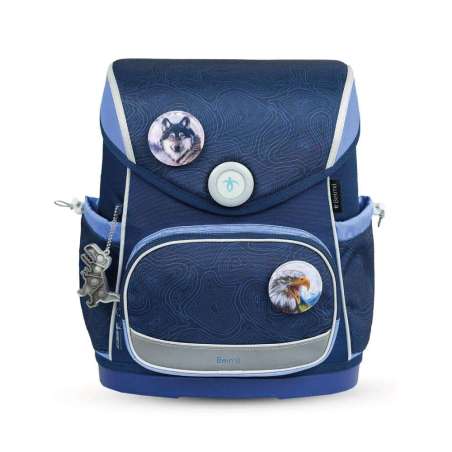 BELMIL Schulranzen COMPACT PLUS Set 5 tlg - Topographic Front