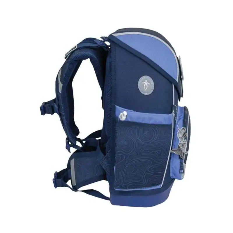 BELMIL Schulranzen COMPACT PLUS Set 5 tlg - Topographic seitlich