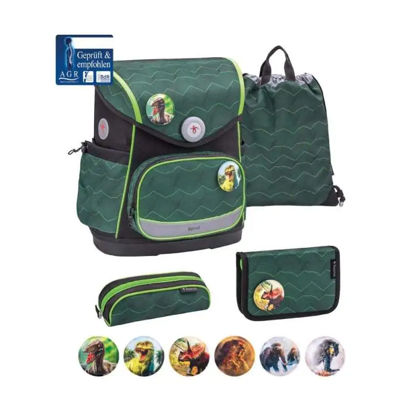 BELMIL Schulranzen COMPACT PLUS Set 5 tlg - Twist of Lime