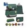 BELMIL Schulranzen COMPACT PLUS Set 5 tlg - Twist of Lime