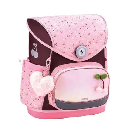 BELMIL Schulranzen COMPACT PLUS Set 5 tlg - Cherry Blossom Front