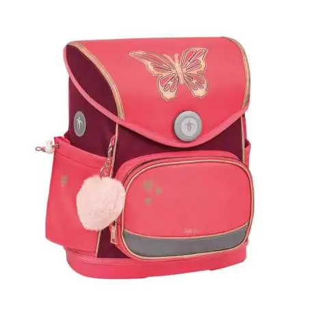 BELMIL Schulranzen COMPACT PLUS Set 5 tlg - Coral Front