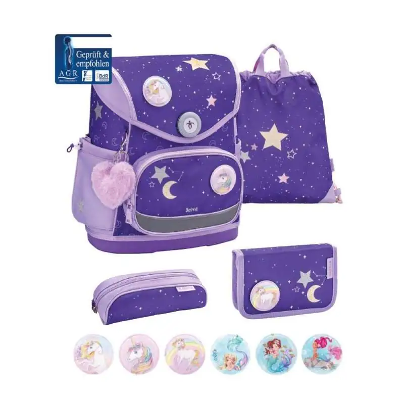 BELMIL Schulranzen COMPACT PLUS Set 5 tlg - Dahlia