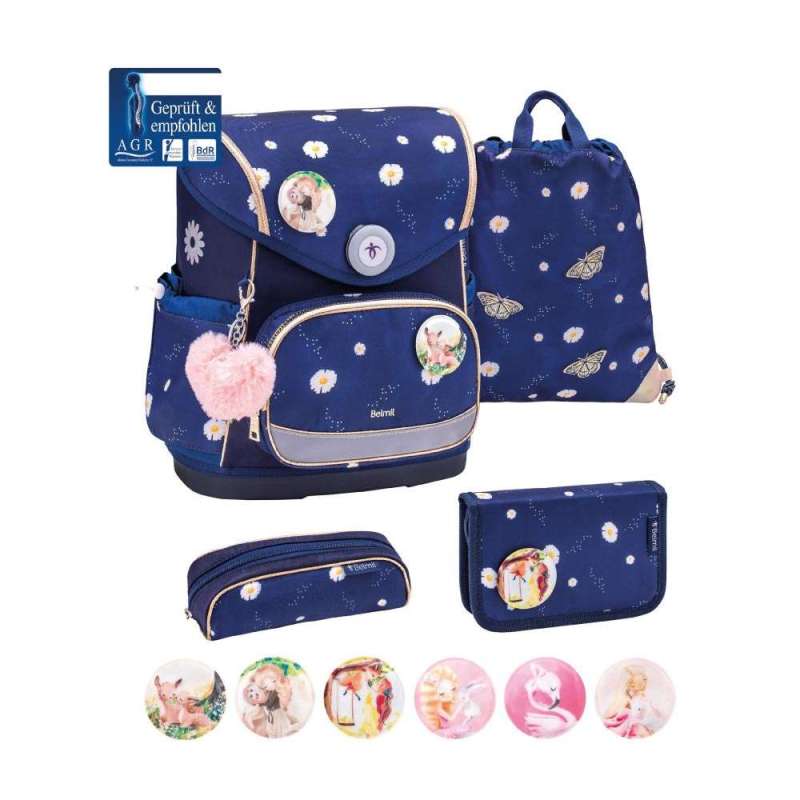 BELMIL Schulranzen COMPACT PLUS Set 5 tlg - Daisy