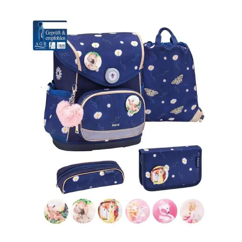 BELMIL Schulranzen COMPACT PLUS Set 5 tlg - Daisy