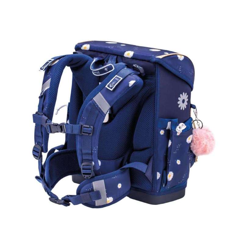 BELMIL Schulranzen COMPACT PLUS Set 5 tlg - Daisy seitliche Rückansicht
