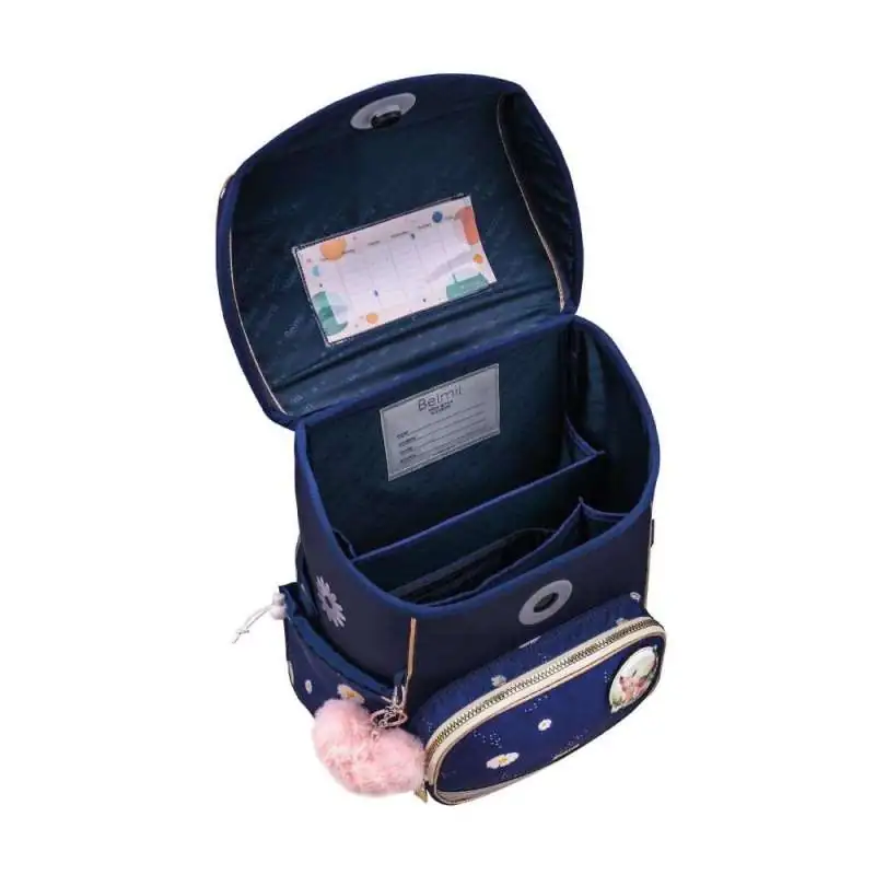 BELMIL Schulranzen COMPACT PLUS Set 5 tlg - Daisy offen