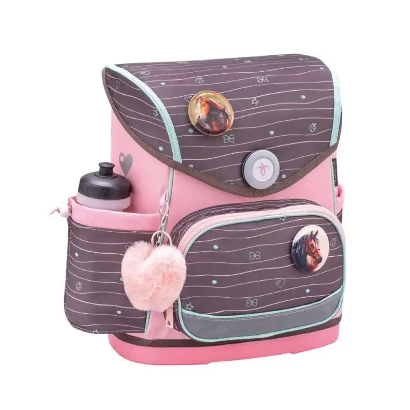 BELMIL Schulranzen COMPACT PLUS Set 5 tlg - Mint mit Trinkflasche