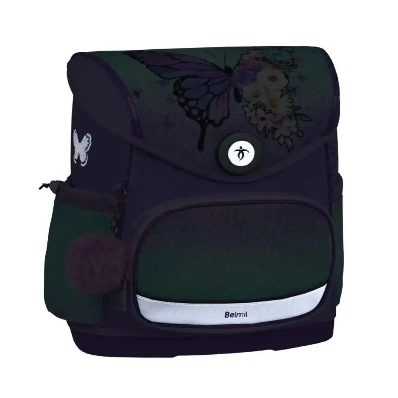 BELMIL Schulranzen COMPACT PLUS Set 5 tlg - Serenity reflektierend