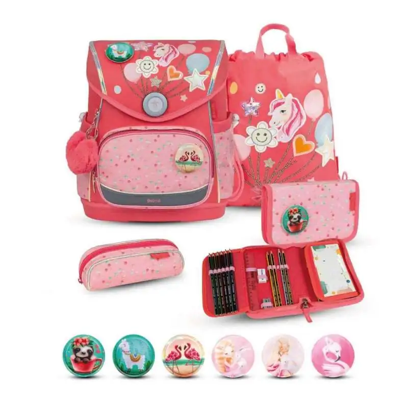 BELMIL Schulranzen COMPACT PLUS Set 5 tlg - Rose Quartz