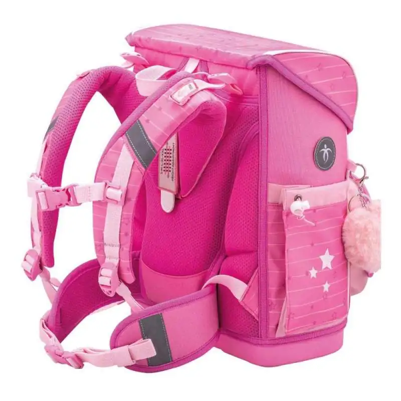 BELMIL Schulranzen COMPACT PLUS Set 5 tlg - Candy seitliche Rückansicht