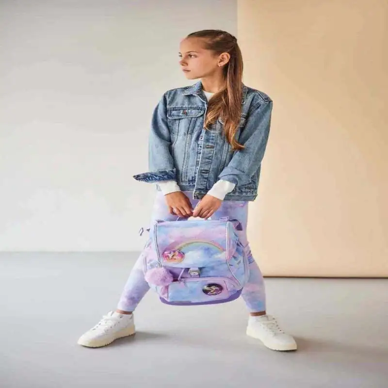 BELMIL Schulranzen COMPACT PLUS Set 5 tlg - Moonlight Kind mit Schulranzen