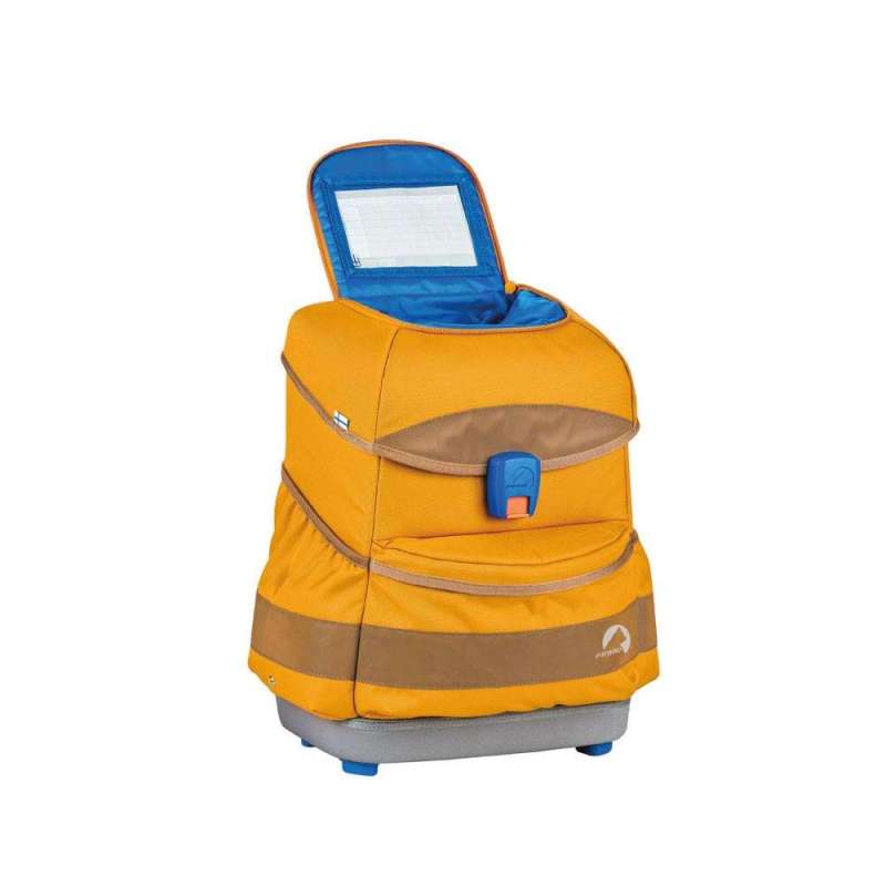 FINKIND Schulranzen BUDDY CLASSIC -  golden/yellow/cinnamon oberes Fach geöffnet