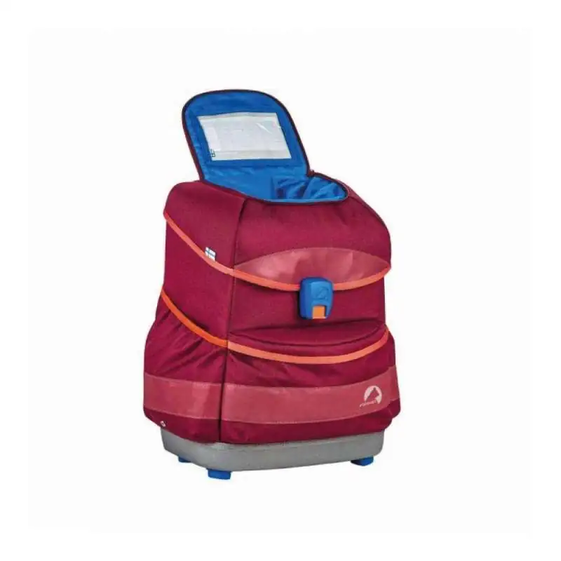 FINKID Schulranzen BUDDY CLASSIC - beet red/chili oberes Fach geöffnet