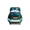FINKID Schulranzen EKO SMART - jungle mix beklebt mit reflektierenden Buddy Stickern