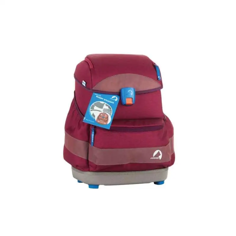 FINKID Schulranzen EKO SMART - wild berry/purple Packung mit Buddy Stickern
