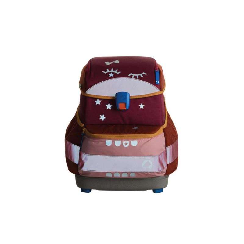 FINKID Schulranzen EKO SPORT 4 tlg - berry mix mit reflektierenden Buddy Stickern
