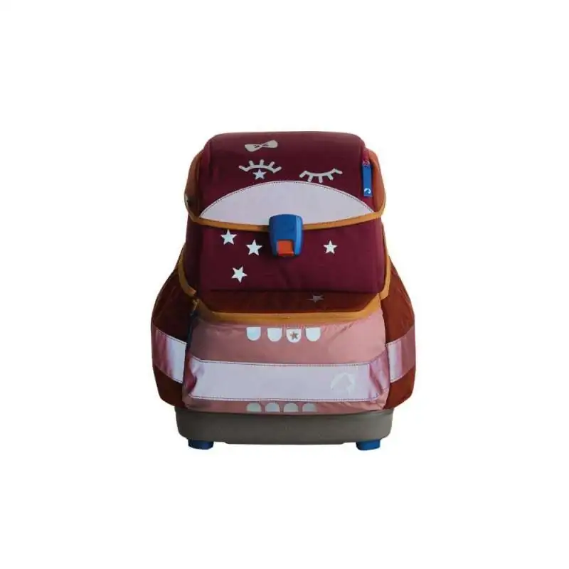 FINKID Schulranzen EKO SPORT 4 tlg - berry mix mit reflektierenden Buddy Stickern
