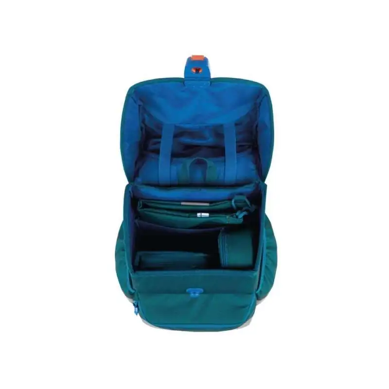 FINKID Schulranzen EKO SPORT 4 tlg - deep jungle/mosaic offen