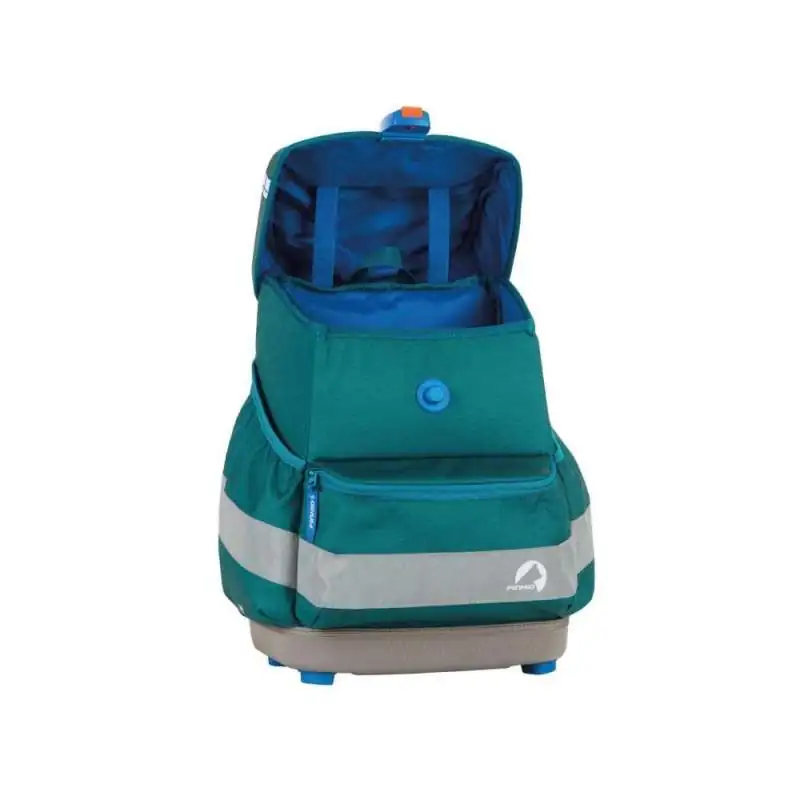 FINKID Schulranzen EKO SPORT 4 tlg - deep jungle/mosaic offen Front