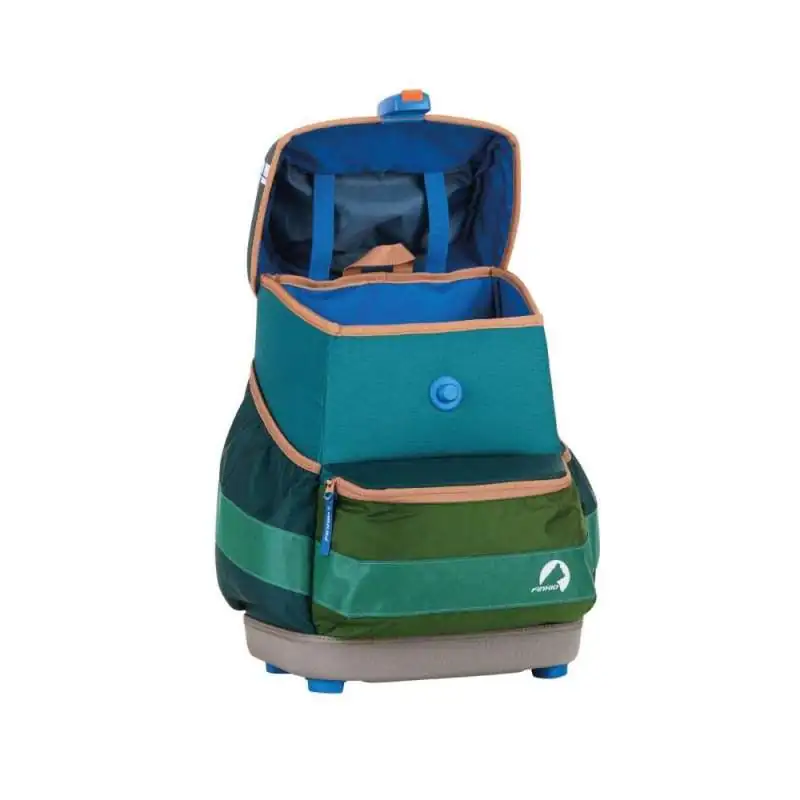 FINKID Schulranzen EKO SPORT 4 tlg - jungle mix offen Front