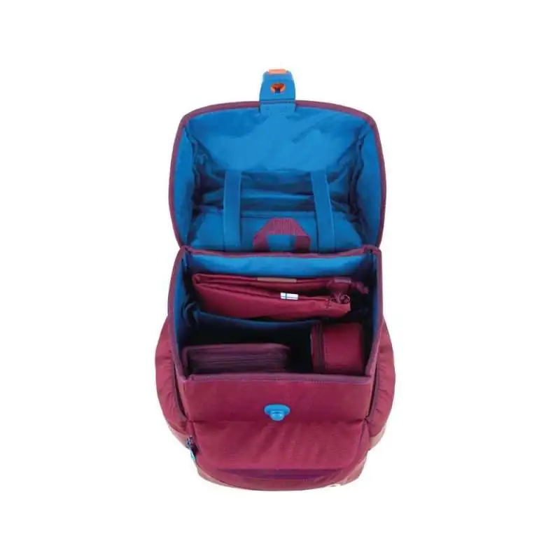 FINKID Schulranzen EKO SPORT 4 tlg - wild berry/purple offen
