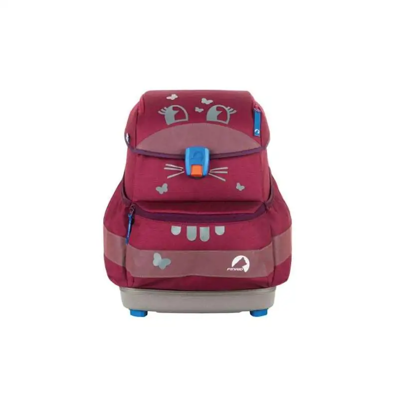 FINKID Schulranzen EKO SPORT 4 tlg - wild berry/purple beklebt mit Buddy Sticker