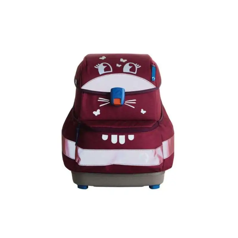 FINKID Schulranzen EKO SPORT 4 tlg - wild berry/purple reflektierende Buddy Sticker
