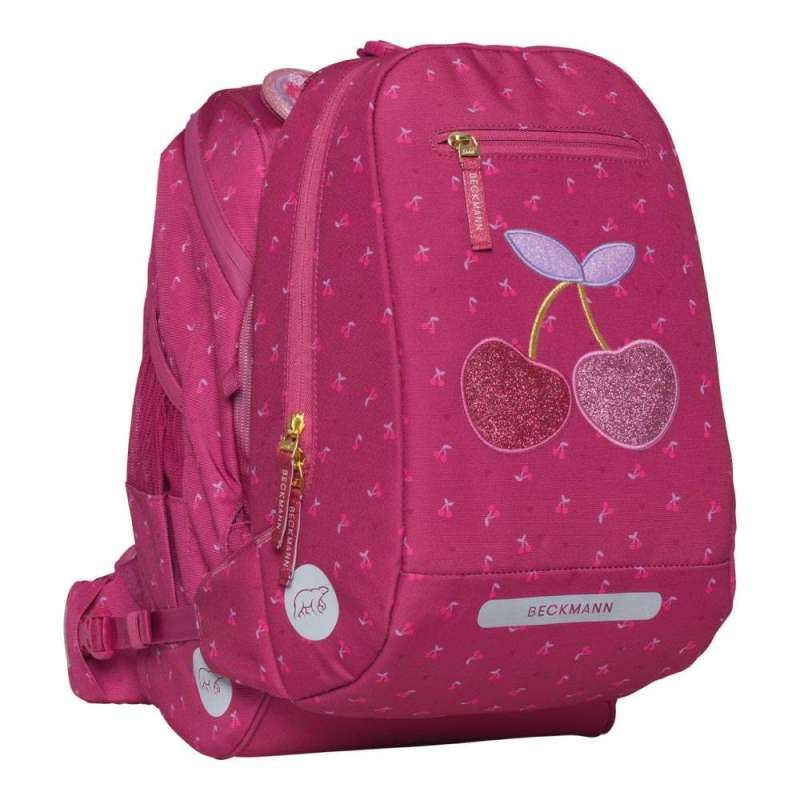 BECKMANN Schulranzen Active Air FLX 6 tlg - Cherry Schulranzen mit Brottasche