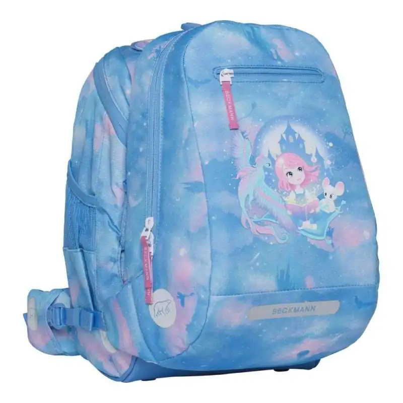 BECKMANN Schulranzen Active Air FLX 6 tlg - Fairy Tale Schulranzen mit Brottasche