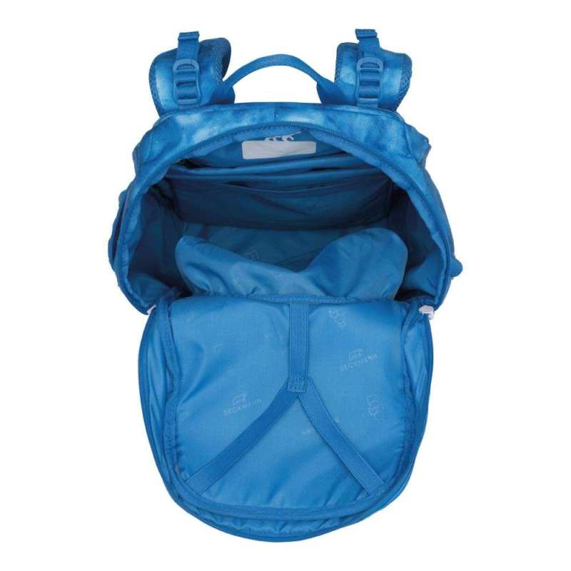 BECKMANN Schulranzen Active Air FLX 6 tlg - Ocean oberes Fach geöffnet leer