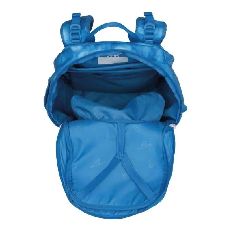 BECKMANN Schulranzen Active Air FLX 6 tlg - Ocean oberes Fach geöffnet leer