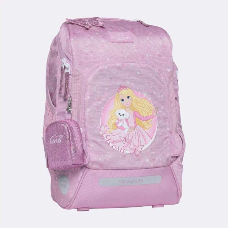 BECKMANN Schulranzen Active Air FLX 6 tlg - Rosie seitliche Front