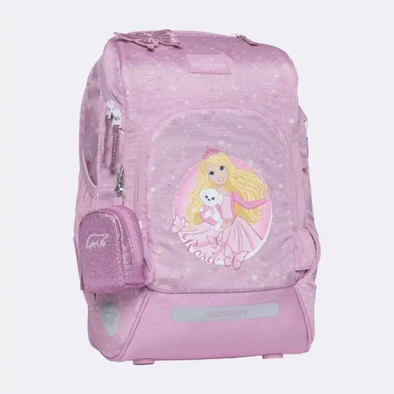 BECKMANN Schulranzen Active Air FLX 6 tlg - Rosie seitliche Front