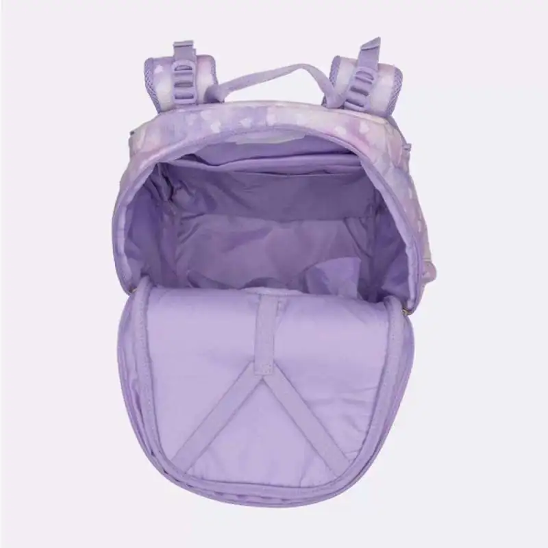 BECKMANN Schulranzen Active Air FLX 6 tlg - Unicorn Princess Purple oberes Fach geöffnet leer