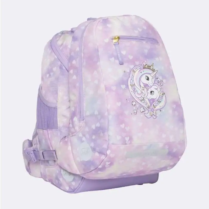BECKMANN Schulranzen Active Air FLX 6 tlg - Unicorn Princess Purple Schulranzen mit Brottasche