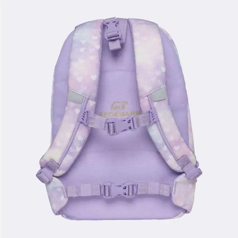 BECKMANN Schulranzen Active Air FLX 6 tlg - Unicorn Princess Purple Brottasche Rückansicht