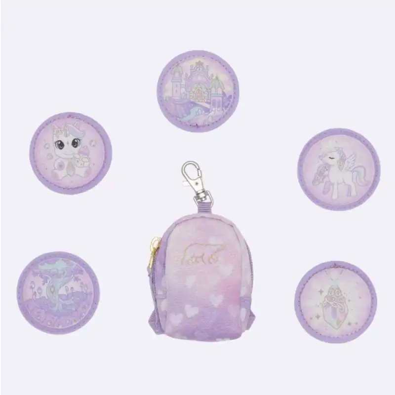 BECKMANN Schulranzen Active Air FLX 6 tlg - Unicorn Princess Purple Buttons