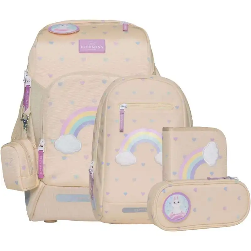 BECKMANN Schulranzen Active Air FLX 6 tlg - Yellow Rainbow