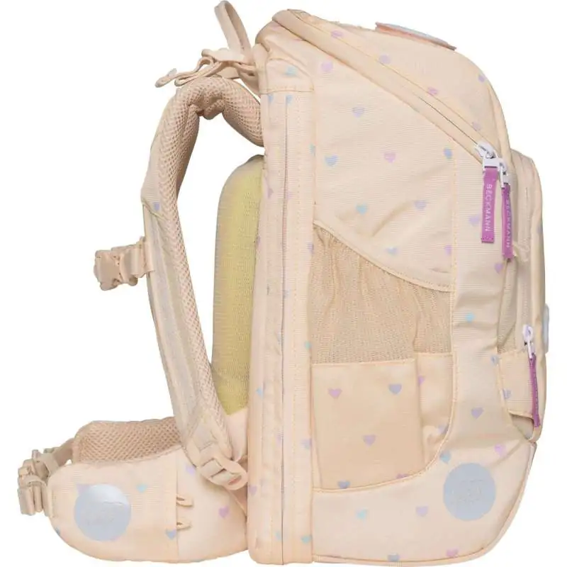 BECKMANN Schulranzen Active Air FLX 6 tlg - Yellow Rainbow seitlich